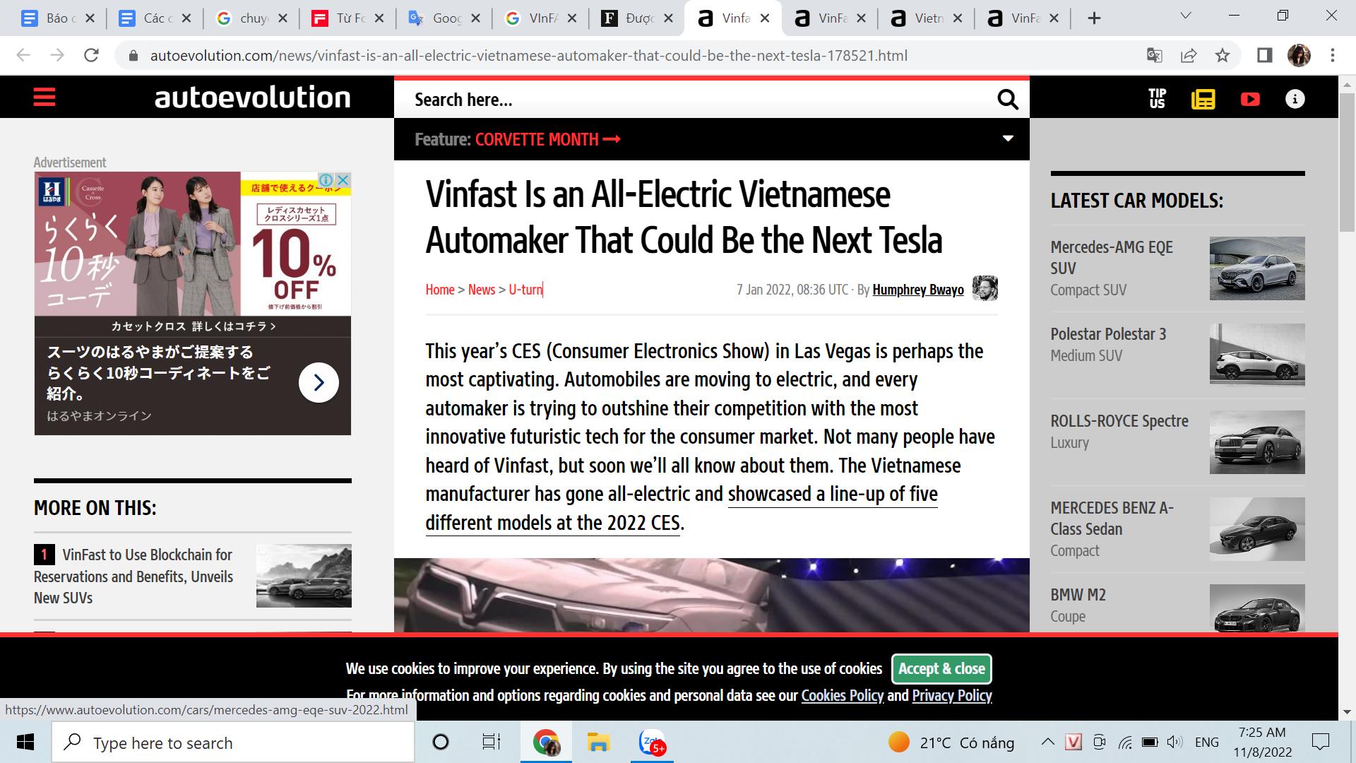 Báo quốc tế nói về xe VF