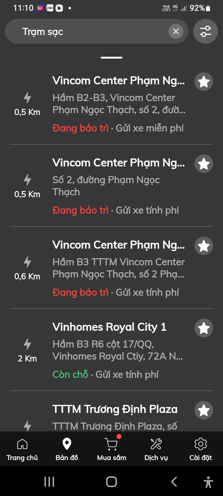 Trạm sạc Vincom