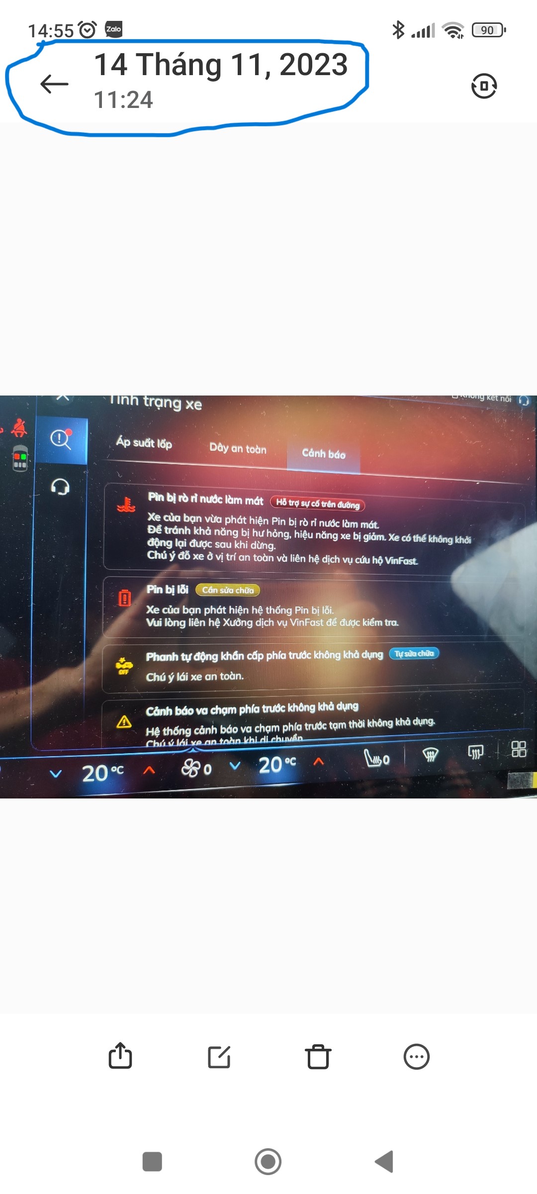 Xe bao loi luc 11 gio 24 phut ngay 14-11-2023 tại Nha Trang